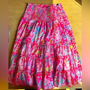 LILLY PULITZER DEAVAN MIDI SKIRT Medium